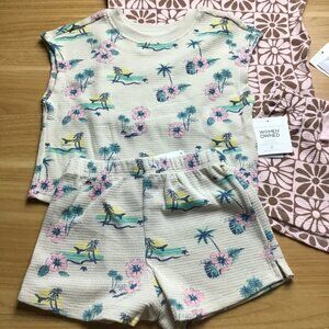 Grayson Mini Kids Clothing  4 Pice Set Girl Top and shorts Size 2T, Bundle Deal